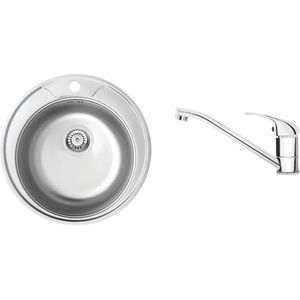 DEANTE Twist nerez satin Nerezový dřez včetně baterie, 1 bowl ZHCA0813 obraz