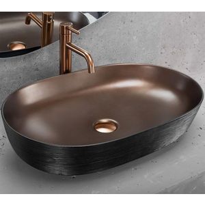 REA Keramické umyvadlo na desku CLEO 61 Copper Bush / Black REA-U6383 obraz