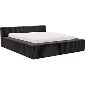 Černá čalouněná dvoulůžková postel s úložným prostorem s roštem 180x200 cm Cloe – Ropez obraz
