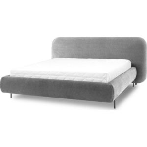 Šedá čalouněná dvoulůžková postel s úložným prostorem s roštem 140x200 cm Pointt – ELTAP obraz