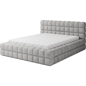 Šedá čalouněná dvoulůžková postel s úložným prostorem s roštem 180x200 cm Dizzle – ELTAP obraz
