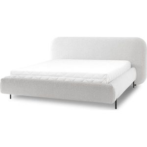 Béžová čalouněná dvoulůžková postel s úložným prostorem s roštem 160x200 cm Pointt – ELTAP obraz