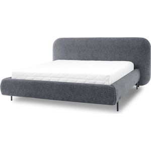 Modrá čalouněná dvoulůžková postel s úložným prostorem s roštem 140x200 cm Pointt – ELTAP obraz