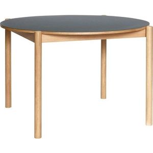 Kulatý jídelní stůl z dubového dřeva ø 115 cm Oblique – Hübsch obraz