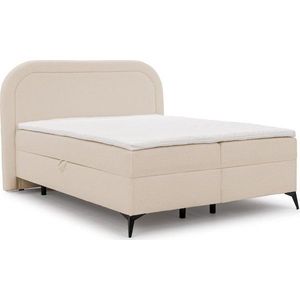 Béžová boxspring postel s úložným prostorem 180x200 cm Ornes – Ropez obraz