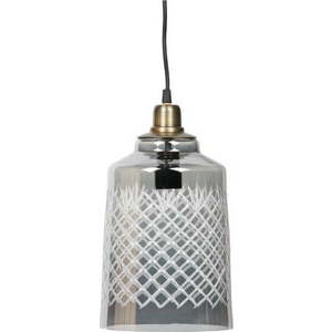 Šedé závěsné svítidlo se skleněným stínidlem Engrave – WOOOD obraz