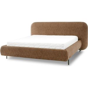 Okrově žlutá čalouněná dvoulůžková postel s úložným prostorem s roštem 160x200 cm Pointt – ELTAP obraz