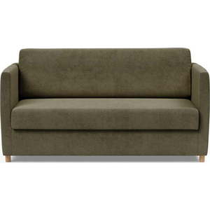 Tmavě zelená manšestrová rozkládací pohovka Innovation Olan obraz