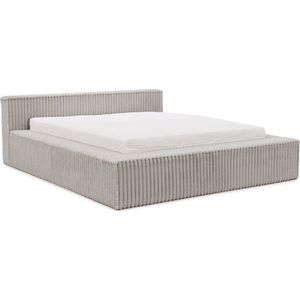 Šedá čalouněná dvoulůžková postel s úložným prostorem s roštem 140x200 cm Cloe – Ropez obraz
