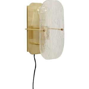 Nástěnné svítidlo do zásuvky v mosazné barvě Ruffle – Hübsch obraz