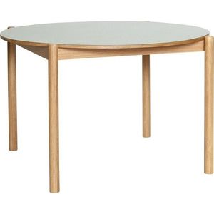 Kulatý jídelní stůl z dubového dřeva ø 115 cm Oblique – Hübsch obraz