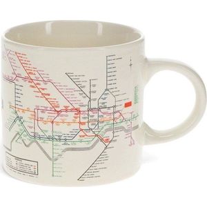 Béžový keramický hrnek 350 ml Heritage Tube Map – Rex London obraz