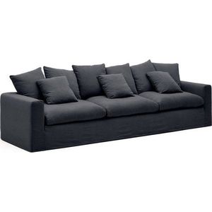 Antracitová lněná pohovka 340 cm Nora – Kave Home obraz