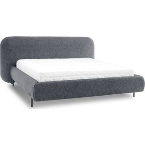 Modrá čalouněná dvoulůžková postel s úložným prostorem s roštem 140x200 cm Pointt – ELTAP obraz