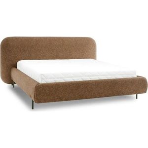 Okrově žlutá čalouněná dvoulůžková postel s úložným prostorem s roštem 160x200 cm Pointt – ELTAP obraz