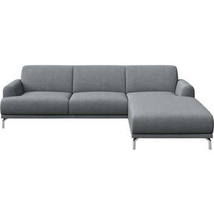 Světle šedá rohová pohovka MESONICA Puzo, pravý roh obraz