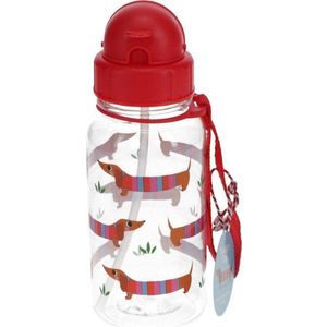 Červená tritanová dětská lahev 500 ml Sausage Dog – Rex London obraz