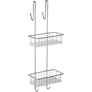 Závěsná koupelnová dvoupatrová polička Wenko Caddy Alto obraz