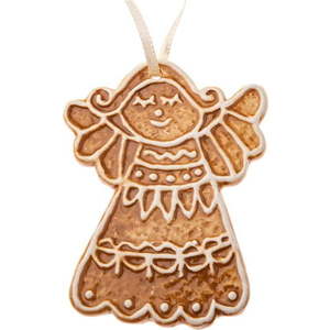 Keramická vánoční ozdoba 10 cm Gingerbread Angel – Dakls obraz