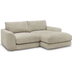 Béžová žinylková rohová pohovka (pravý roh/s lenoškou) Leonore – Bobochic Paris obraz