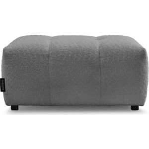 Šedá podnožka z textilie bouclé Roxelane – Bobochic Paris obraz