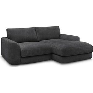 Černá žinylková rohová pohovka (pravý roh/s lenoškou) Leonore – Bobochic Paris obraz