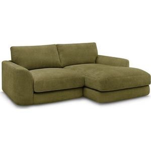 Khaki žinylková rohová pohovka (pravý roh/s lenoškou) Leonore – Bobochic Paris obraz