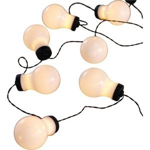 Černý LED světelný řetěz ve tvaru žárovek DecoKing Bulb, 10 světýlek, délka 2, 2 m obraz