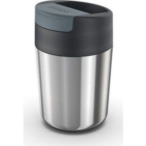 Cestovní hrnek v tmavě modro-leskle stříbrné barvě 340 ml Sipp – Joseph Joseph obraz