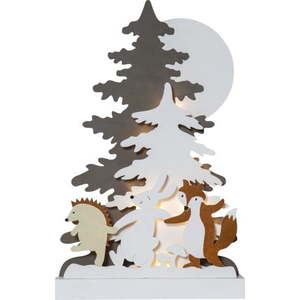 Vánoční dřevěná světelná LED dekorace Star Trading Forest Friends, výška 44 cm obraz