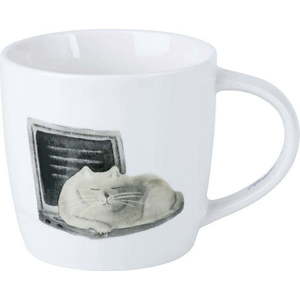 Bílý porcelánový hrnek 400 ml Computer Cat – Maxwell & Williams obraz