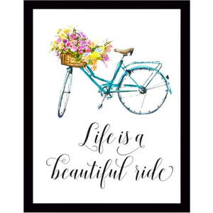 Nástěnný obraz na plátně v černém rámu Tablo Center Bicycle, 29 x 24 cm obraz