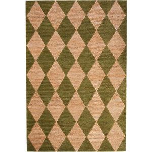Zelený/v přírodní barvě ručně tkaný koberec s příměsí juty 160x230 cm Effie Diamond – Flair Rugs obraz