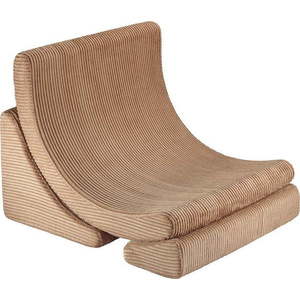 Hnědé manšestrové dětské křesílko Moon – Wigiwama obraz