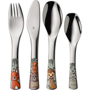 Nerezový dětský příbor 4 ks ve stříbrné barvě Forest Friends – WMF obraz