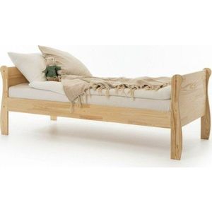 Dětská postel z borovicového dřeva s roštem 90x180 cm v přírodní barvě Roma – Adeko obraz