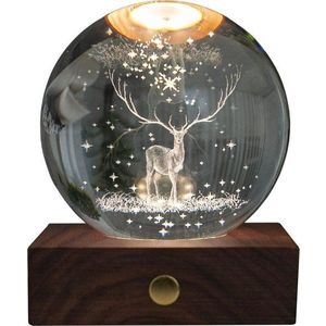 Tmavě hnědá světelná dekorace na USB Amber – Gingko obraz