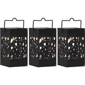 Sada 3 závěsných solárních LED luceren Star Trading Izola, výška 11 cm obraz