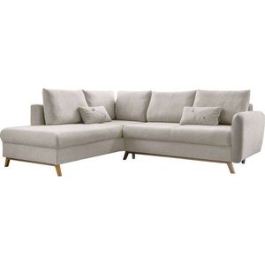 Béžová rozkládací rohová pohovka Miuform Scandic Lagom L, levý roh obraz