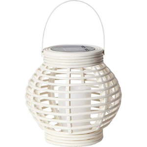 Bílá solární LED lucerna vhodná do exteriéru Star Trading Rotang, výška 16 cm obraz