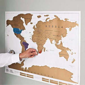 Stírací mapa 88x52 cm World Scratch Map – Ambiance obraz