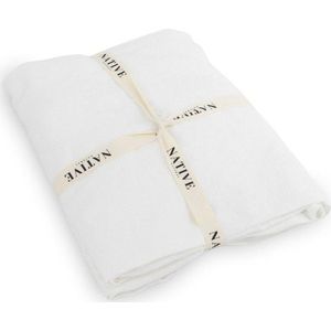 Bílé lněné povlečení na dvoulůžko 200x200 cm Blanco – Native Natural obraz