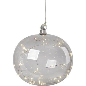 Šedá závěsná vánoční světelná dekorace ø 18 cm Lina – Markslöjd obraz