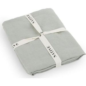 Šedozelené lněné povlečení na dvoulůžko 200x200 cm Stone – Native Natural obraz