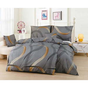 Šedé mikrosaténové povlečení na jednolůžko 140x200 cm v sadě 6 ks Charlie – My House obraz