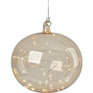 Oranžová závěsná vánoční světelná dekorace ø 18 cm Lina – Markslöjd obraz