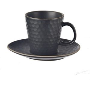 Černý keramický šálek na cappuccino 250 ml Tea Time – Orion obraz