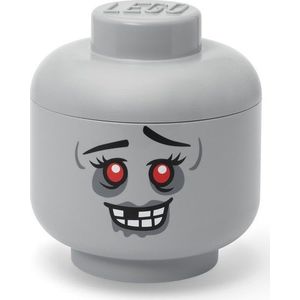 Šedý plastový dětský úložný box ø 24x27 cm Head Zombie L – LEGO® obraz