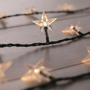 Tmavě zelený LED světelný řetěz DecoKing Star, 100 světýlek, délka 12, 5 m obraz