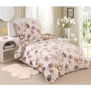 Béžovo-krémové povlečení na jednolůžko z mikroplyše 140x200 cm – My House obraz